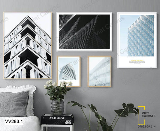 Bộ 5 Tranh Tòa Nhà Cao Tầng - VV283.1