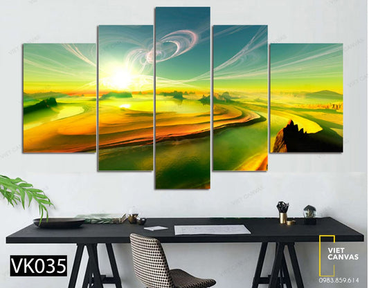 Bộ 5 Tranh Ruộng Bậc Thang - VK035