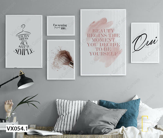 Bộ 5 Tranh Quotes - VX054.1
