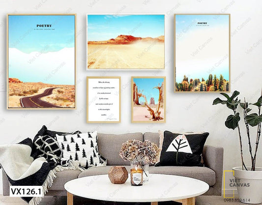 Bộ 5 Tranh Thiên Nhiên Hoang Dã - VX126.1