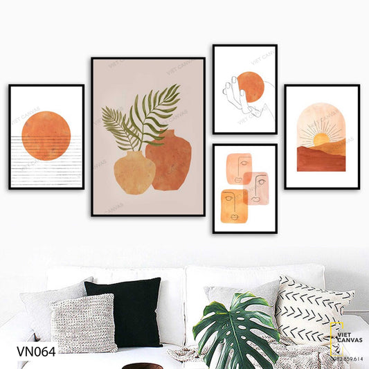 Bộ 5 Tranh Tối Giản - VN064
