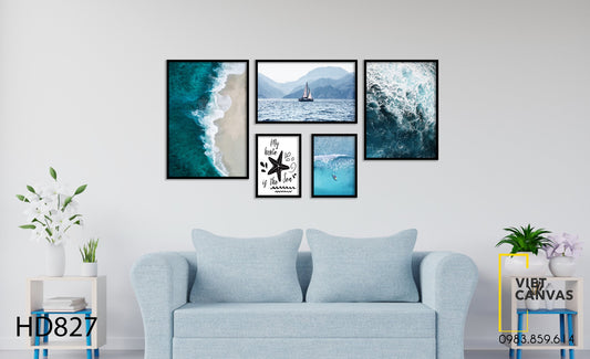 Bộ 5 Tranh Vẻ Đẹp Biển Cả - HD827