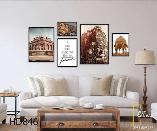 Bộ 5 Tranh Vẻ Đẹp Hy Lạp Và Quotes - HD846