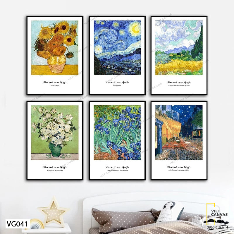 Bộ 6 Tranh Nghệ Thuật Van Gogh - VG041