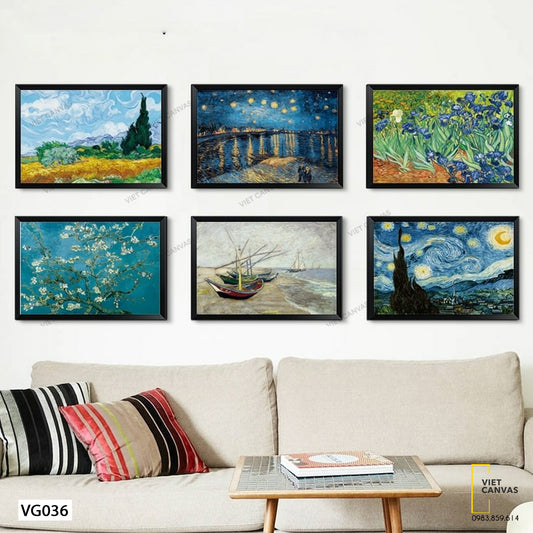 Bộ 6 Tranh Tác Phẩm Van Gogh - VG036