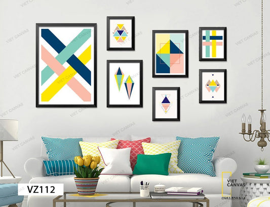 Bộ 7 Tranh Hình Học Nghệ Thuật - VZ112
