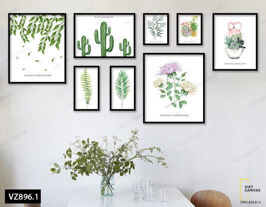 Bộ 8 Tranh Cây Cối Thiên Nhiên - VZ896.1