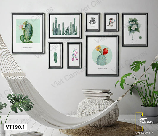 Bộ 8 Tranh Cây Xương Rồng - VT190.1