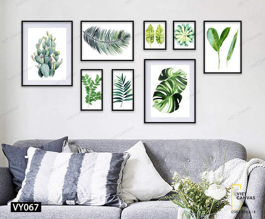 Bộ 8 Tranh Lá Cây Tươi Mát - VY067
