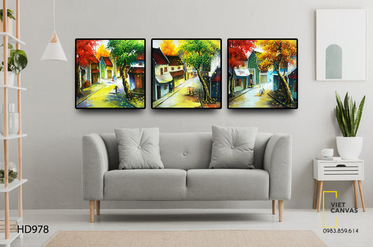 Bộ 3 Tranh Phong Cảnh Mùa Hè - HD978