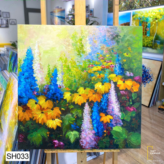 Tranh Sơn Dầu Vườn Hoa  - SH033