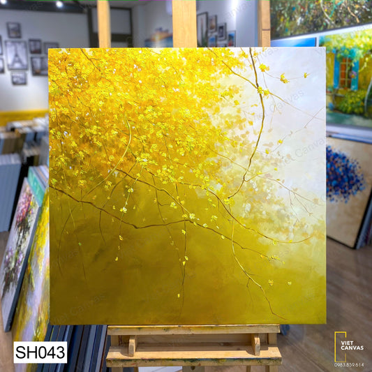 Tranh Sơn Dầu Cành Cây Vàng - SH043
