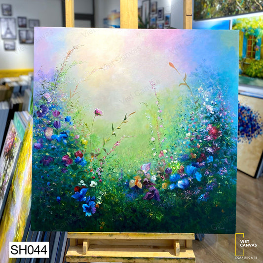 Tranh Sơn Dầu Vườn Hoa Sắc Màu  - SH044
