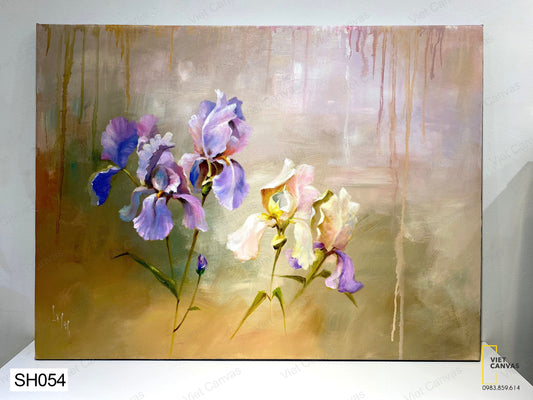 Tranh Sơn Dầu Hoa Tím - SH054