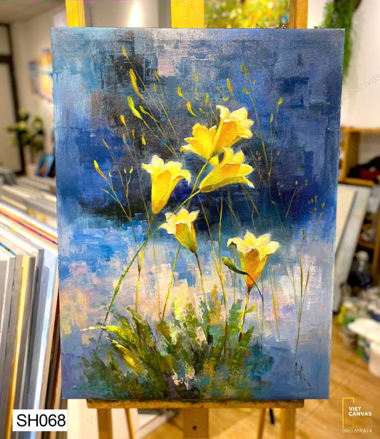 Tranh Sơn Dầu Những Bông Ly Vàng - SH068