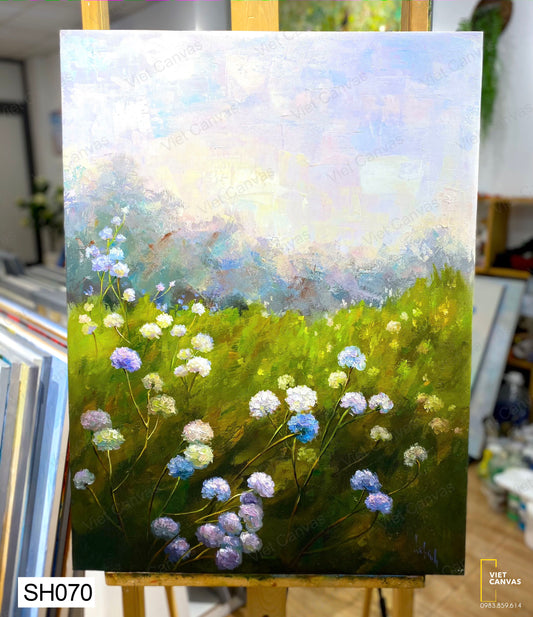 Tranh Sơn Dầu Vườn Hoa - SH070