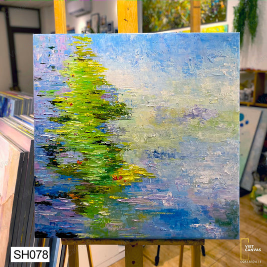 Tranh Sơn Dầu Hồ Sen - SH078