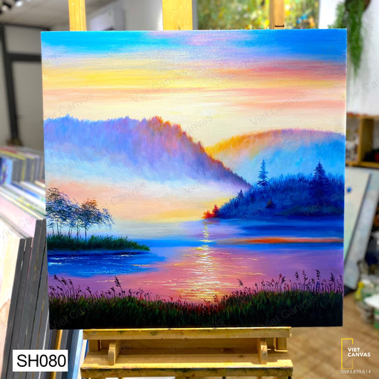 Tranh Sơn Dầu Thu Tím - SH080