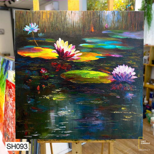 Tranh Sơn Dầu Hồ Sen - SH093