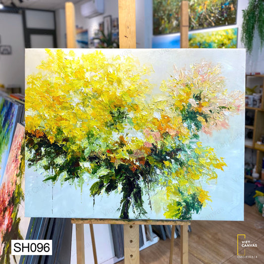 Tranh Sơn Dầu Đoá Hoa Vàng - SH096
