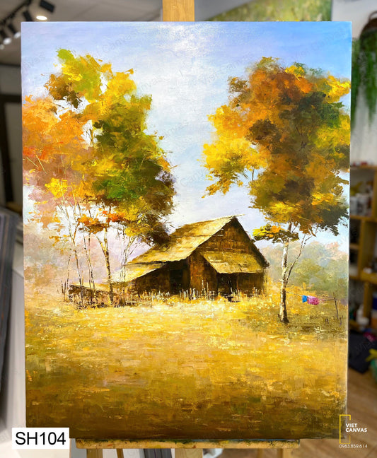 Tranh Sơn Dầu Ngôi Nhà Tranh - SH104