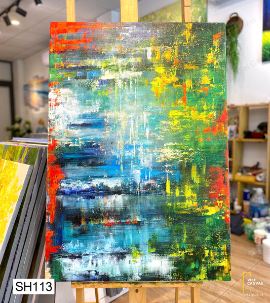 Tranh Sơn Dầu Ven Sông  - SH113