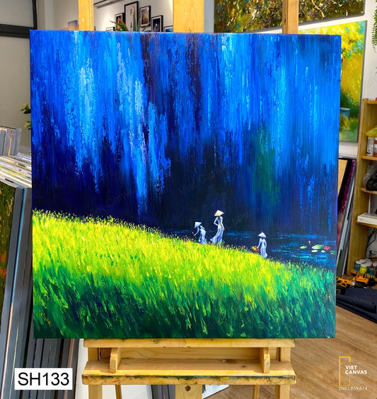 Tranh Sơn Dầu Cô Gái Việt Nam - SH133