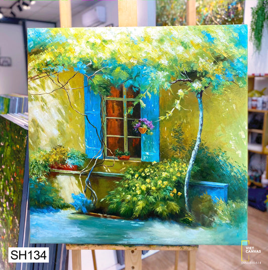 Tranh Sơn Dầu Vườn Hoa - SH134