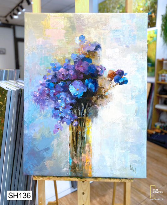 Tranh Sơn Dầu Lọ Hoa - SH136