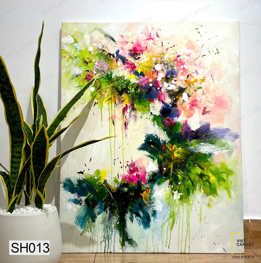 Tranh Acrylic Vòng Hoa - SH013