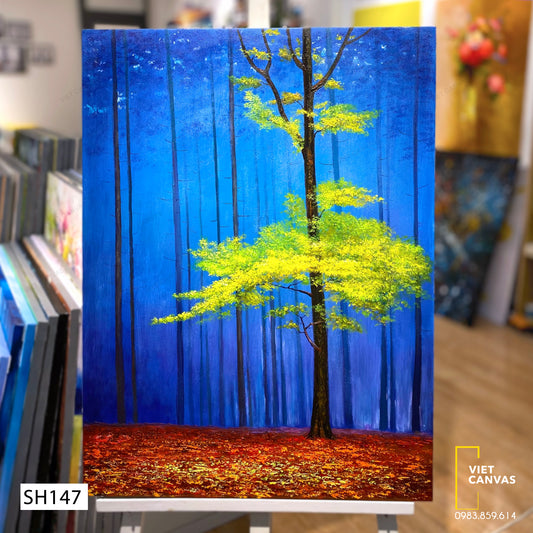Tranh Sơn Dầu Rừng Cây Cổ Thụ - SH147