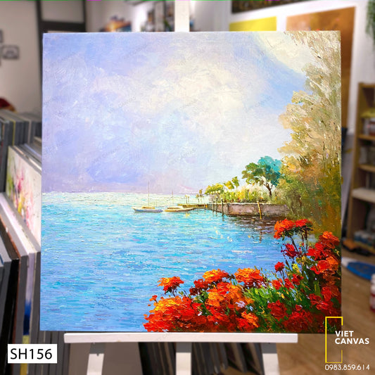 Tranh Sơn Dầu Bến Thuyền - SH156