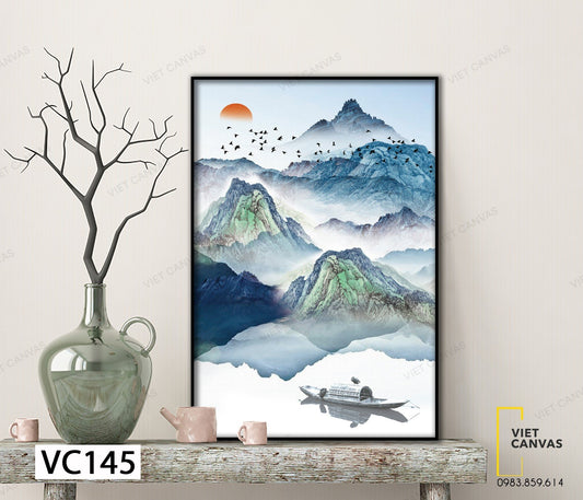 Tranh Bình Minh Trên Đỉnh Núi - VC145