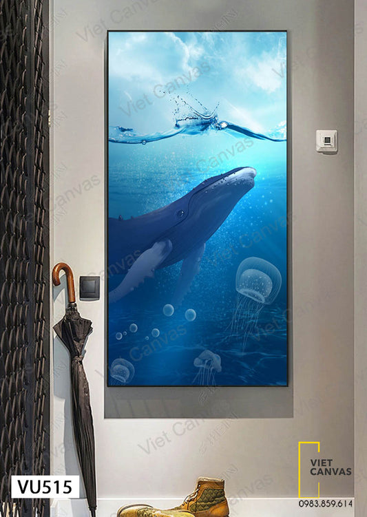 Tranh Cá Voi Và Sứa - VU515