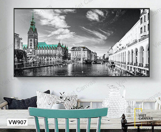 Tranh Thành Phố Và Con Kênh - VW907