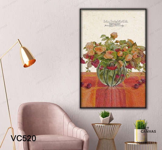 Tranh Lọ Hoa Hồng - VC520