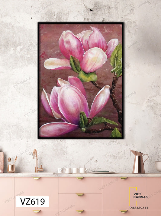 Tranh Màu Hồng Của Hoa - VZ619