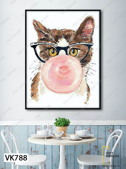 Tranh Mèo Thổi Singum - VK788