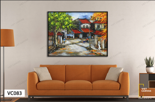 Tranh Phố Nhỏ Chiều Thu - VC083