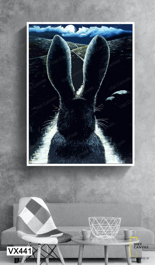Tranh Thỏ Giữa Đồi Núi - VX441