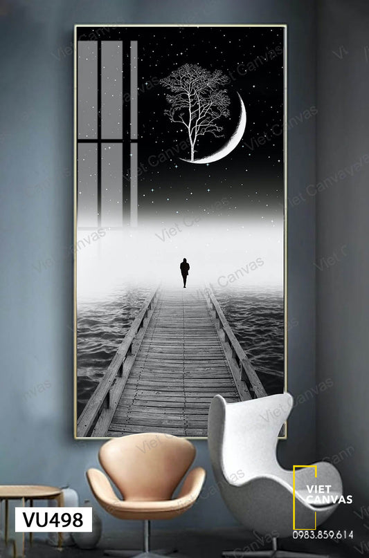 Tranh Đi Bộ Dưới Ánh Trăng - VU498