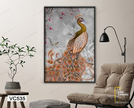 Tranh Vẻ Đẹp Kiêu Sa Của Chim Công - VC535