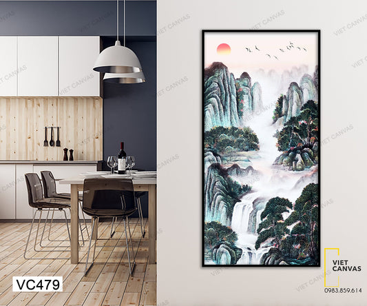 Tranh Rừng Núi Và Thác Nước - VC479
