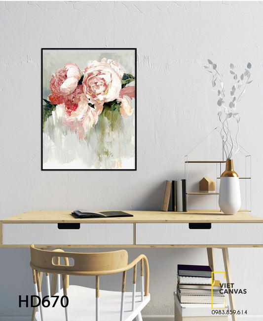 Tranh Hoa Hồng Tuyệt Sắc - HD670