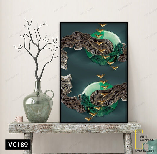 Tranh Đàn Chim Sải Cánh Bay Lượn Khắp Hành Tinh Xanh - VC189