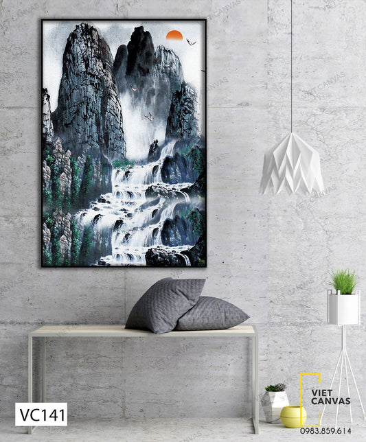Tranh Rừng Thác Thiêng Liêng - VC141