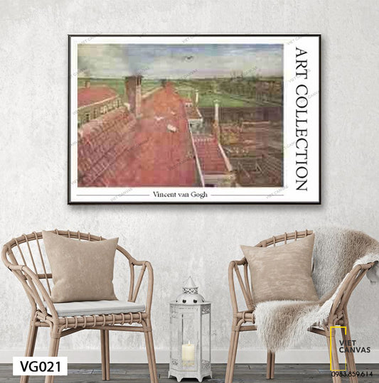 Tranh The Rooftops View From The Atelier The Hagu, Van Gogh - VG021