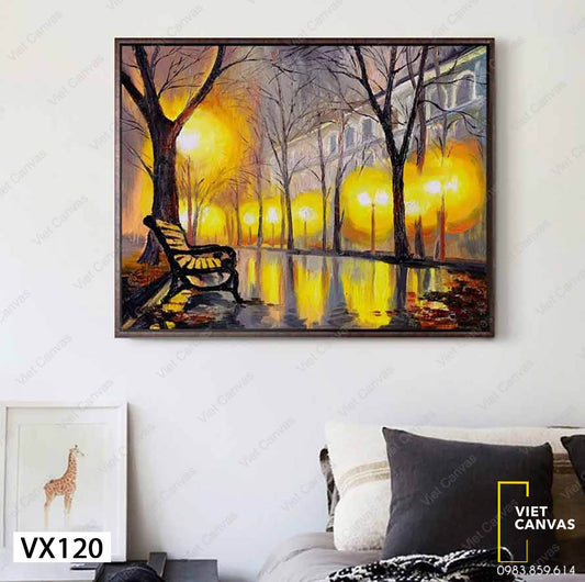 Tranh Ánh Đèn Trong Thành Phố - VX120