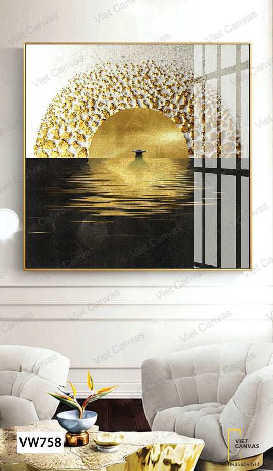 Tranh Ánh Trăng Dưới Mặt Hồ - VW758