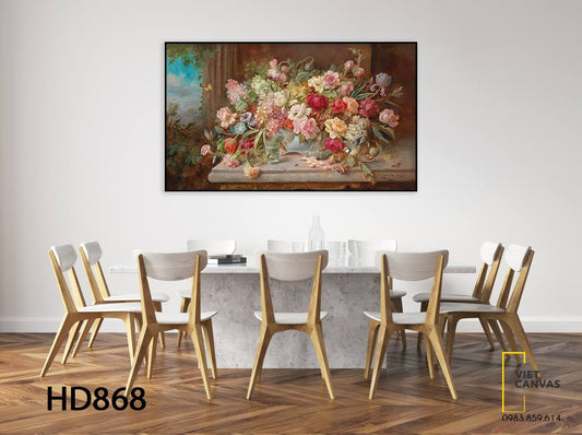Tranh Bình Hoa Sắc Màu - HD868